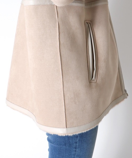 Jines（ジネス） ムートンコート ボアコート フェイクムートンショート