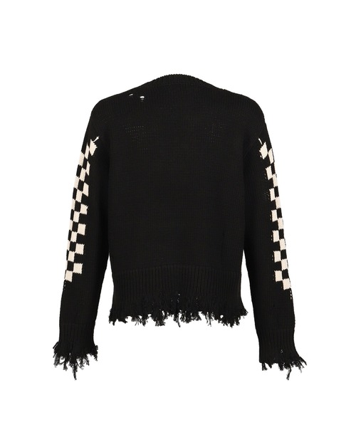 JUN/NAKAYAMA nubian ダメージニット セーター 48 JUN/NAKAYAMA ジュンナカヤマ FW25 DISTRESSED CREWNECK / GRY
