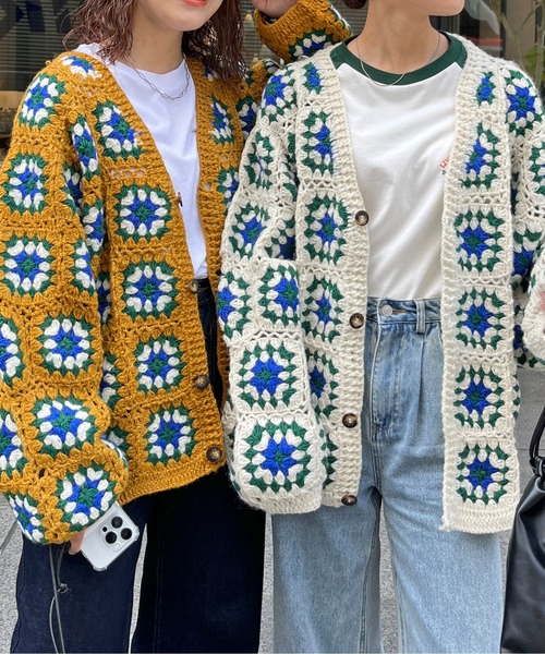 「CPCM」 ニットカーディガン FREE アイボリー メンズ_画像3