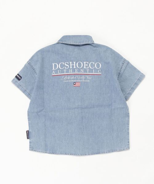 「DC」 「KIDS」半袖シャツ 140cm ライトインディゴブルー キッズ_画像2
