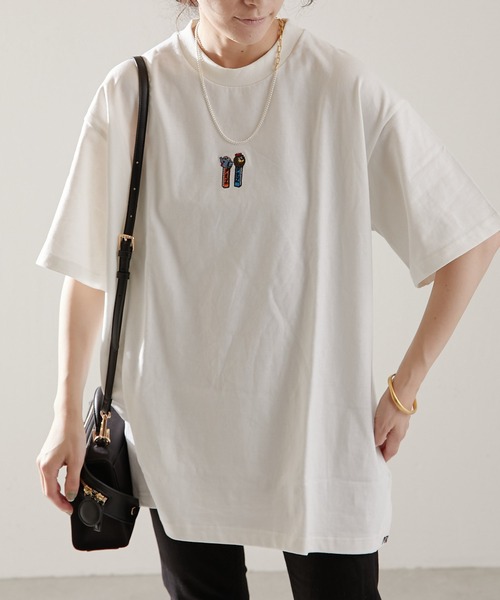 「ear PAPILLONNER」 半袖Tシャツ MEDIUM ホワイト レディース_画像6