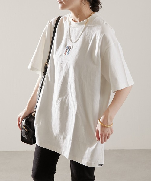 「ear PAPILLONNER」 半袖Tシャツ MEDIUM ホワイト レディース_画像8