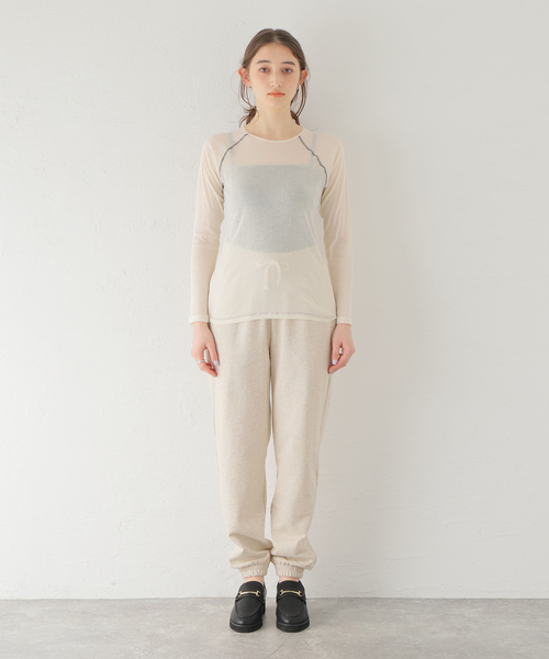 「BASERANGE」 長袖カットソー MEDIUM アイボリー レディース_画像2