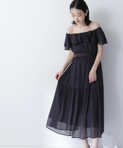 「NATURAL BEAUTY BASIC」 ノースリーブワンピース SMALL ピンク レディースの画像