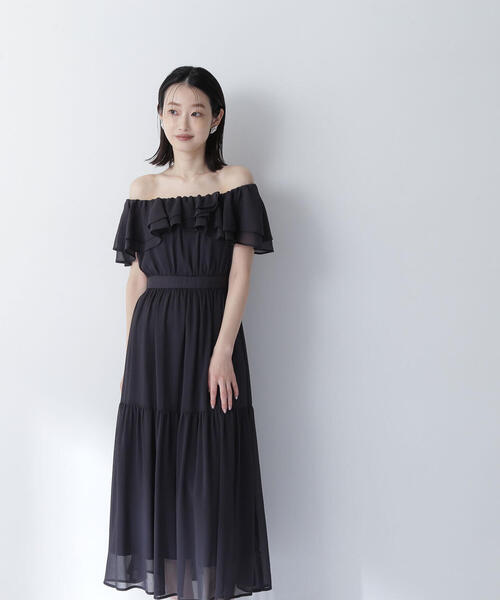 「NATURAL BEAUTY BASIC」 ノースリーブワンピース SMALL ピンク レディースの画像