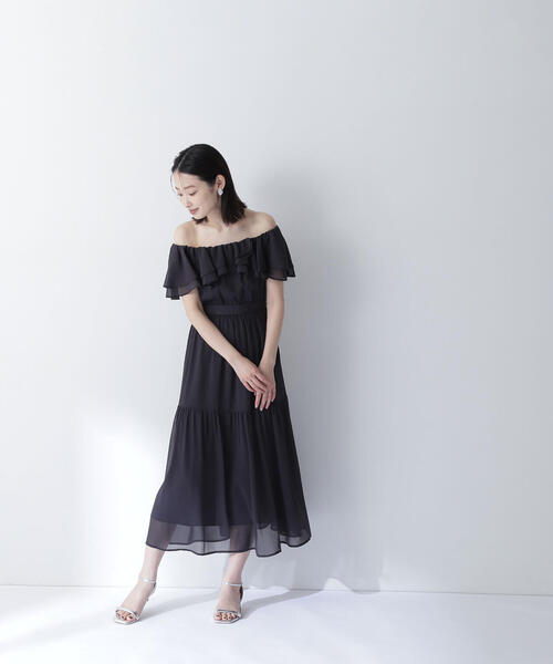 「NATURAL BEAUTY BASIC」 ノースリーブワンピース SMALL ピンク レディースの画像