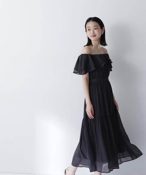 「NATURAL BEAUTY BASIC」 ノースリーブワンピース SMALL ピンク レディースの画像