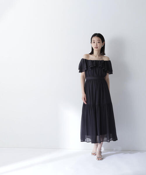 「NATURAL BEAUTY BASIC」 ノースリーブワンピース SMALL ピンク レディースの画像