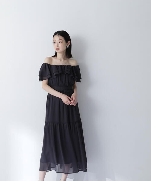 「NATURAL BEAUTY BASIC」 ノースリーブワンピース SMALL ピンク レディースの画像