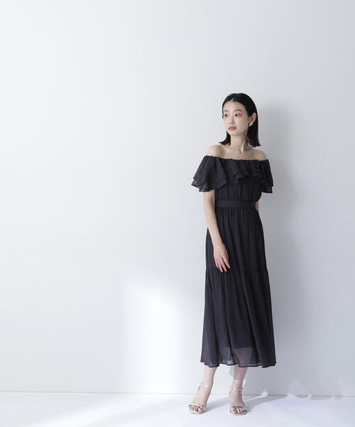 「NATURAL BEAUTY BASIC」 ノースリーブワンピース SMALL ピンク レディースの画像