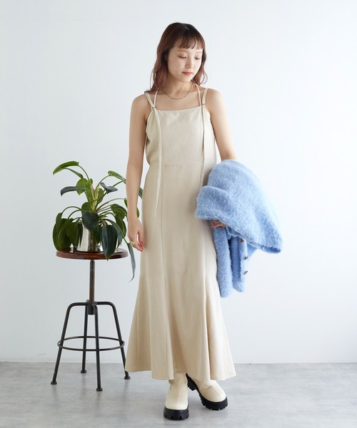 「w closet」 キャミソールワンピース FREE ブラック レディース_画像2