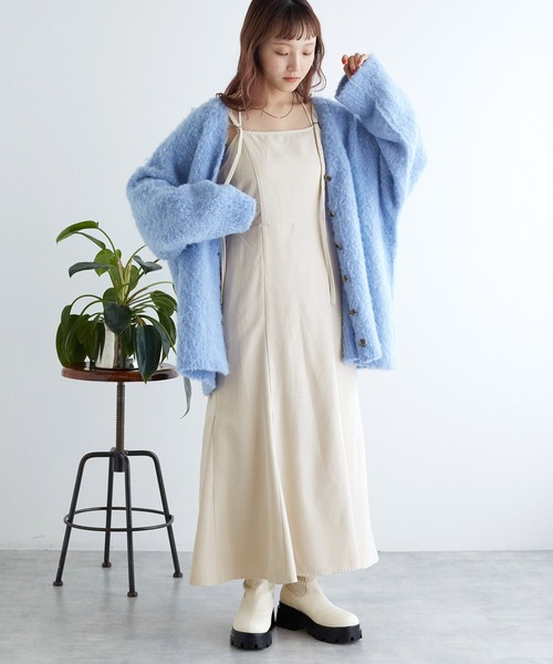 「w closet」 キャミソールワンピース FREE ブラック レディース_画像9