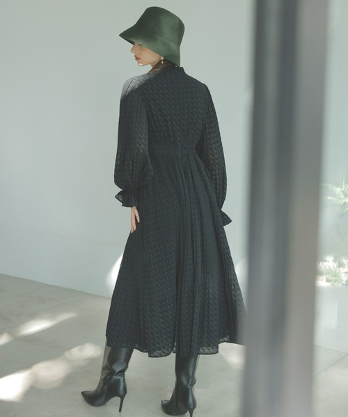 「EIMY ISTOIRE」 長袖ワンピース M アイボリー レディース_画像3