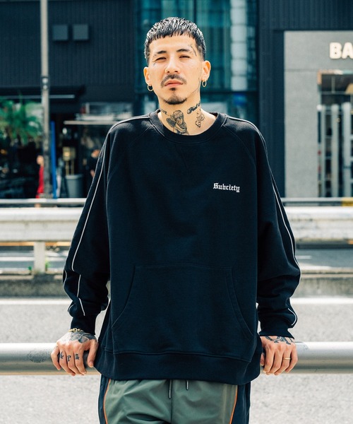 「Subciety」 スウェットカットソー X-LARGE ブラック メンズ_画像2