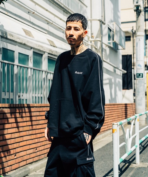 「Subciety」 スウェットカットソー X-LARGE ブラック メンズ_画像6