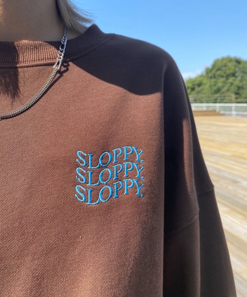「WHO'S WHO gallery」 「SLOPPY」スウェットカットソー FREE ブラウン レディース_画像3