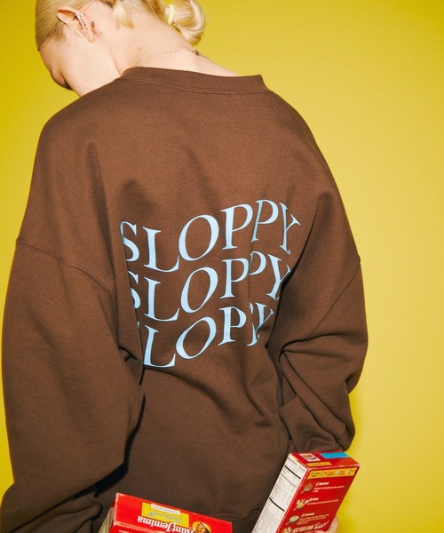 「WHO'S WHO gallery」 「SLOPPY」スウェットカットソー FREE ブラウン レディース_画像7