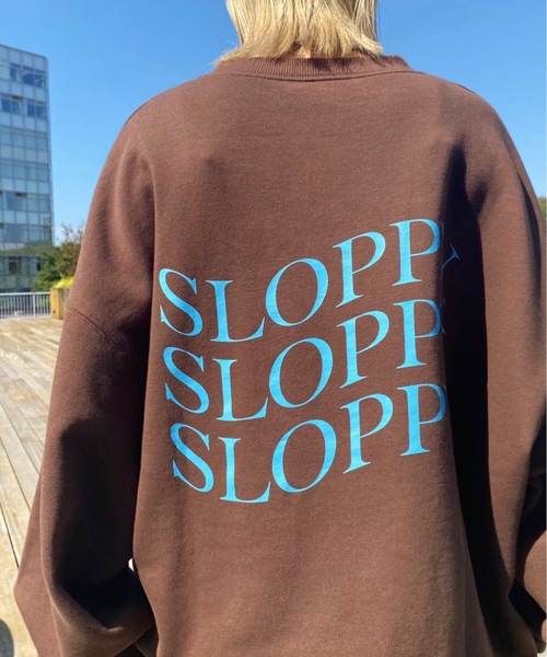 「WHO'S WHO gallery」 「SLOPPY」スウェットカットソー FREE ブラウン レディース_画像8