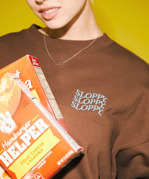 「WHO'S WHO gallery」 「SLOPPY」スウェットカットソー FREE ブラウン レディース_画像9