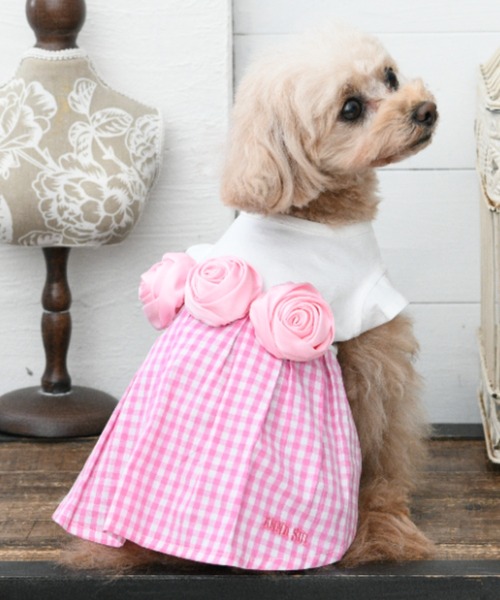 ANNA SUI（アナスイ） 犬 服 ANNA SUI/バラコサージュギンガムチェック