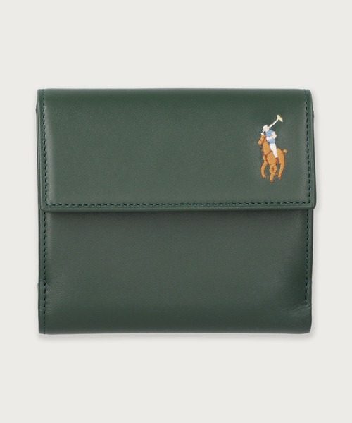POLO RALPH LAUREN グリーン 二つ折り財布 POLO RALPH LAUREN（ポロ・ラルフローレン） ポロ ラルフローレン 二
