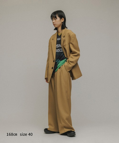 「M TO R」 スラックス 36 キャメル レディース_画像7