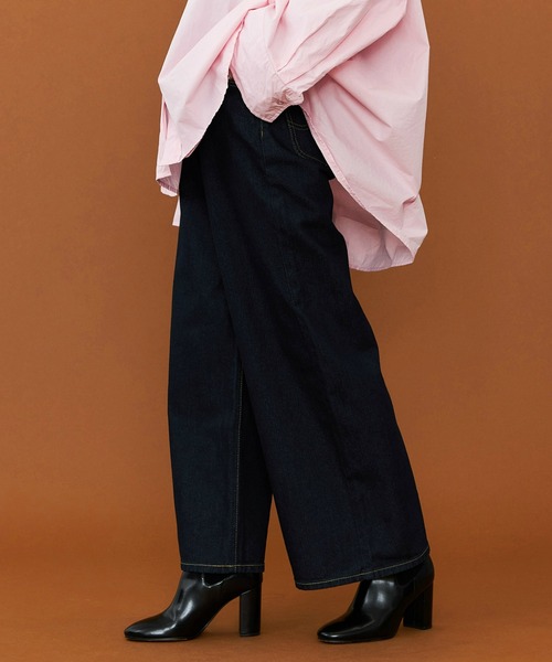 「Lee」 デニムパンツ MEDIUM インディゴブルー レディース_画像4
