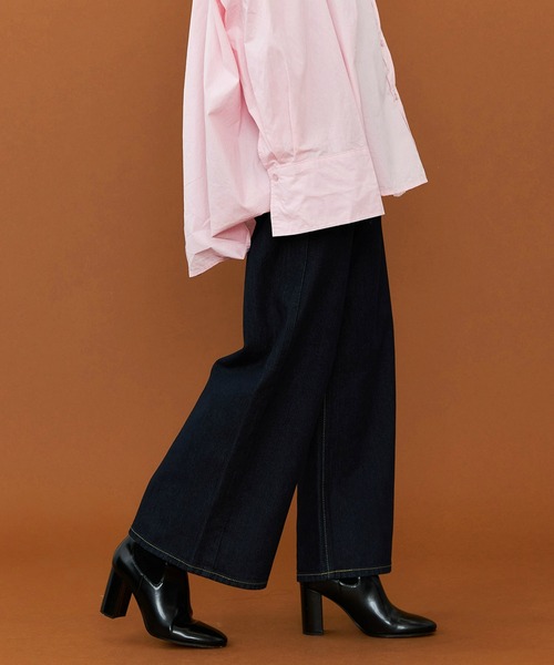 「Lee」 デニムパンツ MEDIUM インディゴブルー レディース_画像5