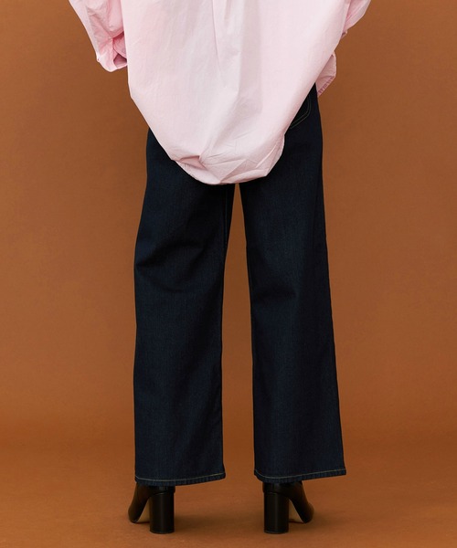 「Lee」 デニムパンツ MEDIUM インディゴブルー レディース_画像6