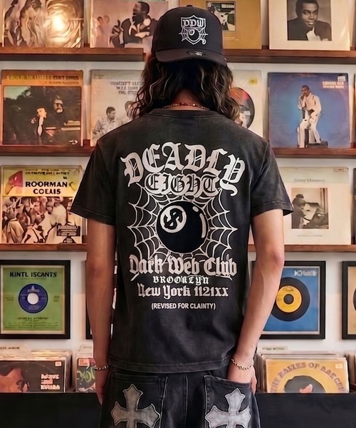SPINNS（スピンズ） tシャツ 8ボールバックプリント半袖Tシャツ/サガラ
