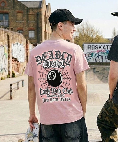 SPINNS（スピンズ） tシャツ 8ボールバックプリント半袖Tシャツ/サガラ