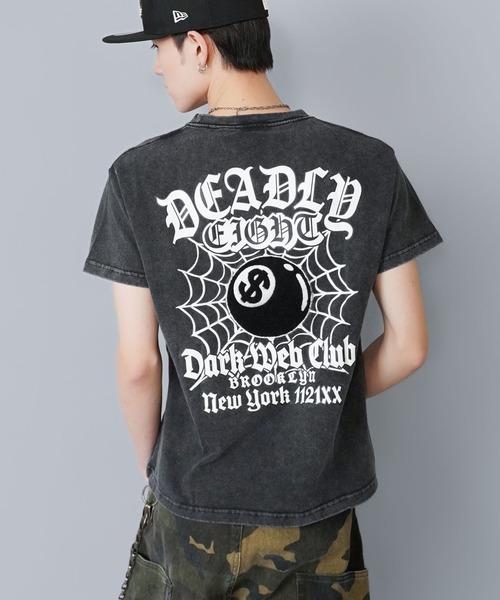 SPINNS（スピンズ） tシャツ 8ボールバックプリント半袖Tシャツ/サガラ
