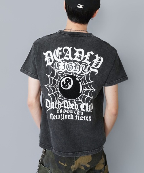 SPINNS（スピンズ） tシャツ 8ボールバックプリント半袖Tシャツ/サガラ