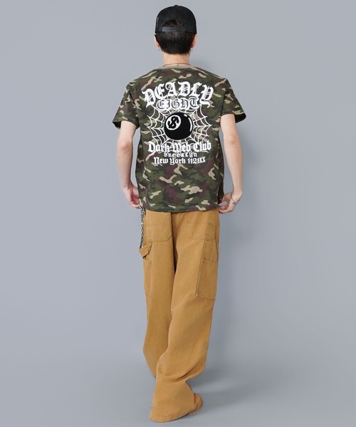SPINNS（スピンズ） tシャツ 8ボールバックプリント半袖Tシャツ/サガラ