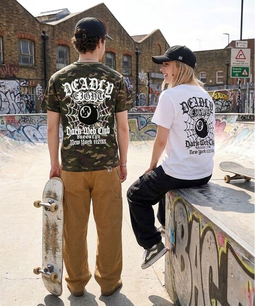 SPINNS（スピンズ） tシャツ 8ボールバックプリント半袖Tシャツ/サガラ