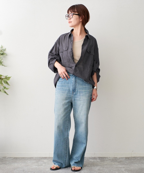 「Spick \u0026 Span」 長袖シャツ FREE チャコールグレー レディースの画像