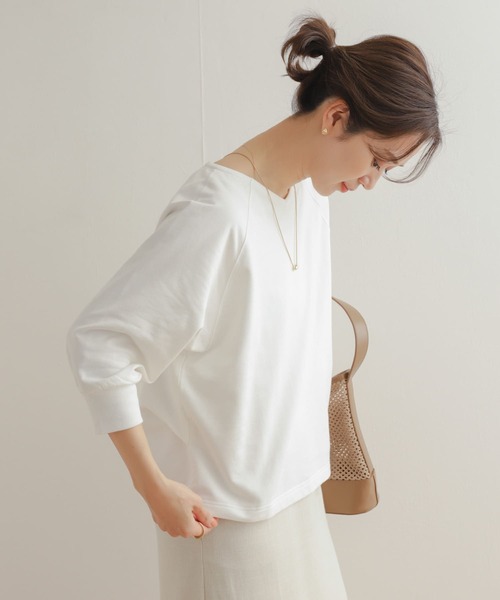 「URBAN RESEARCH DOORS」 長袖カットソー MEDIUM オフホワイト レディース_画像3