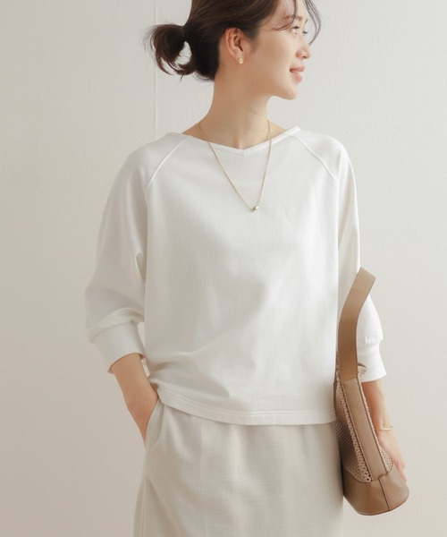 「URBAN RESEARCH DOORS」 長袖カットソー MEDIUM オフホワイト レディース_画像5