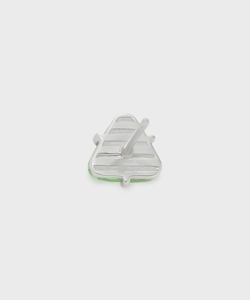 ピアス シルバーペリドットトライアングルピアス（片耳用） レディース_5