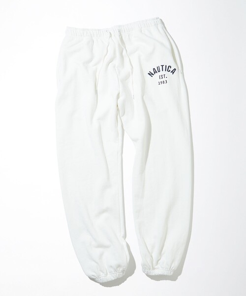 「NAUTICA」 スウェットパンツ MEDIUM ホワイト メンズの画像