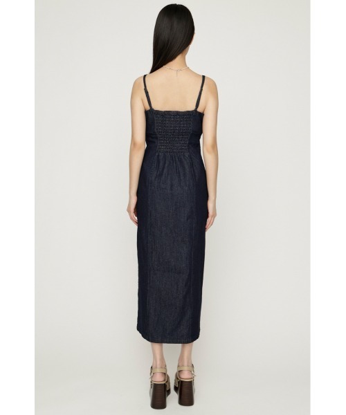 SLY（スライ） ワンピース DENIM I LINE CAMI L/OP デニムアイライン