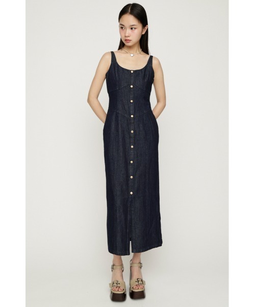 SLY(スライ) ワンピース DENIM I LINE CAMI L/OP デニムアイライン SLY(スライ) ワンピース DENIM I LINE CAMI L/OP デニムアイライン