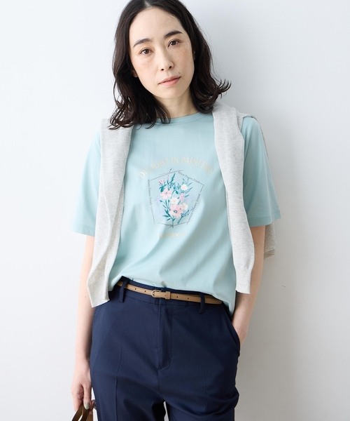 DECOY SINCE 1981 tシャツ 半袖 「ひやさらコットン」フラワープリント