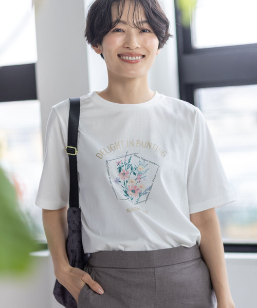 DECOY SINCE 1981 uvカット tシャツ 「ひやさらコットン」フラワー