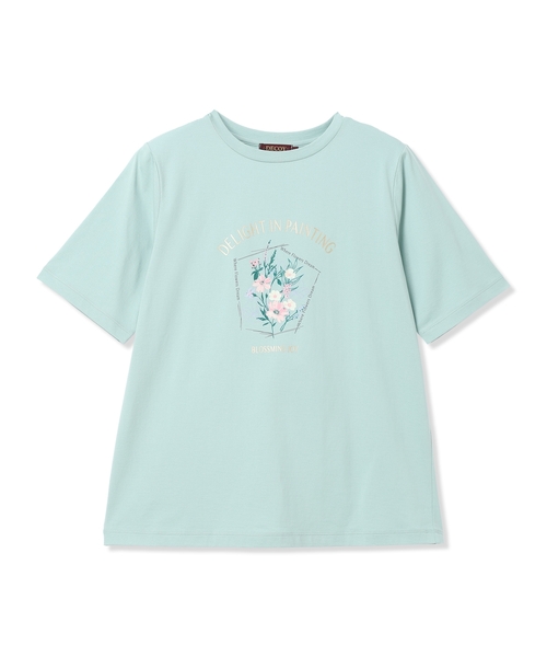 Naptime フラワープリント Tシャツ M ミントグリーン 2023SS DECOY SINCE 1981 uvカット tシャツ 半袖 「ひやさらコットン
