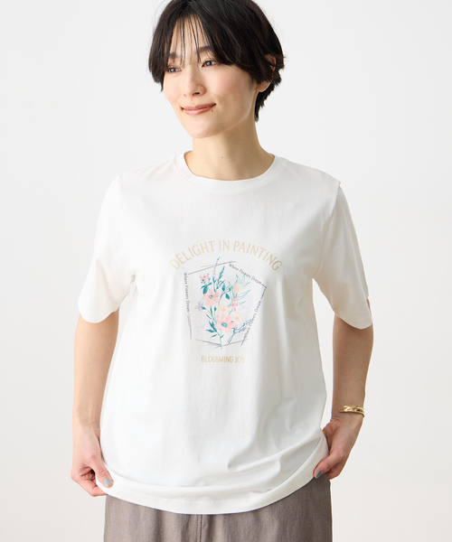 DECOY SINCE 1981 tシャツ 「ひやさらコットン」フラワープリントT