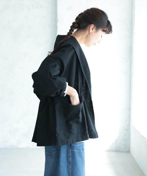 美品 ソウルベリー L くったりやさしいジャケット オーバーサイズ