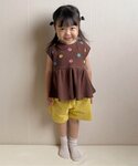 tシャツ アソート刺繍ペプラムトップス キッズ...の詳細画像1