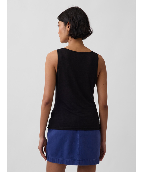 GAP（ギャップ） タンクトップ ノースリーブ リネンブレンド タンク