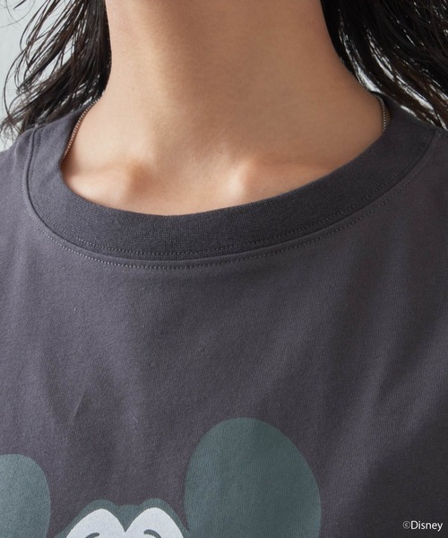 「MICKEY MOUSE」 半袖Tシャツ FREE オフホワイト レディース_画像9